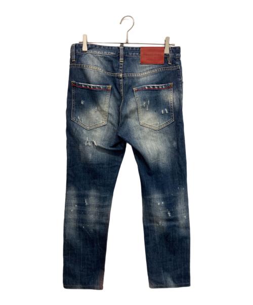 DSQUARED2（ディースクエアード）DSQUARED2 (ディースクエアード) ダメージ加工デニムパンツ ブルー サイズ:46の古着・服飾アイテム