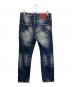 DSQUARED2 (ディースクエアード) ダメージ加工デニムパンツ ブルー サイズ:46：7000円