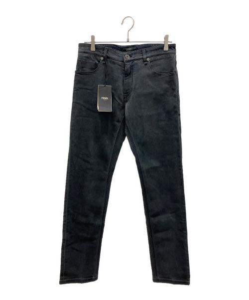FENDI（フェンディ）FENDI (フェンディ) PANTALONE WASHED OVERDIEDデニムパンツ グレー サイズ:30の古着・服飾アイテム