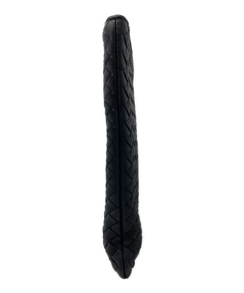 BOTTEGA VENETA（ボッテガベネタ）BOTTEGA VENETA (ボッテガベネタ) イントレチャートクラッチバッグ ブラック×ネイビーの古着・服飾アイテム