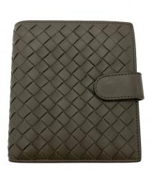 BOTTEGA VENETA（ボッテガベネタ）の古着「イントレチャート2つ折り財布」｜ブラウン