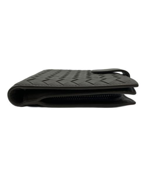 BOTTEGA VENETA（ボッテガベネタ）BOTTEGA VENETA (ボッテガベネタ) イントレチャート2つ折り財布 ブラウンの古着・服飾アイテム