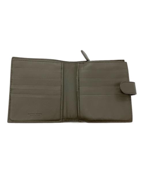 BOTTEGA VENETA（ボッテガベネタ）BOTTEGA VENETA (ボッテガベネタ) イントレチャート2つ折り財布 ブラウンの古着・服飾アイテム