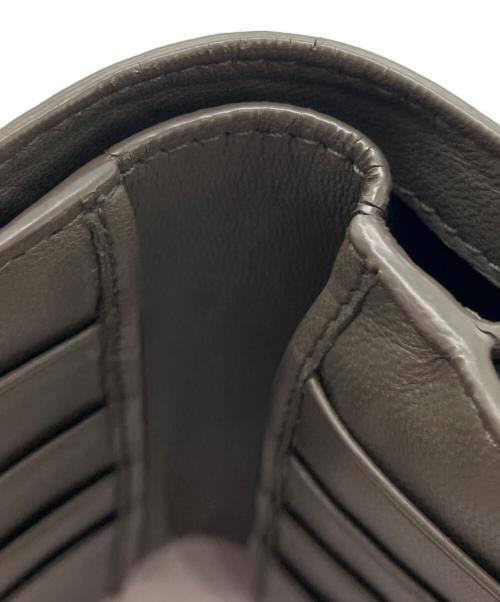 BOTTEGA VENETA（ボッテガベネタ）BOTTEGA VENETA (ボッテガベネタ) イントレチャート2つ折り財布 ブラウンの古着・服飾アイテム