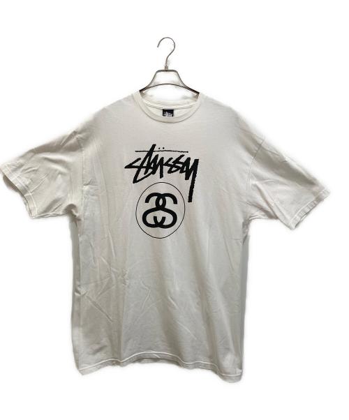 stussy（ステューシー）stussy (ステューシー) ロゴプリントTシャツ ホワイト サイズ:XLの古着・服飾アイテム