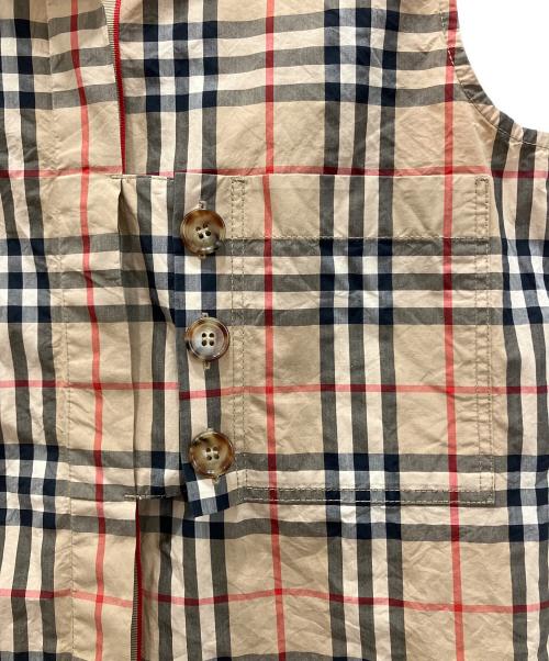 BURBERRY（バーバリー）BURBERRY (バーバリー) ノバチェック ノースリーブシャツ ブラウン サイズ:6の古着・服飾アイテム