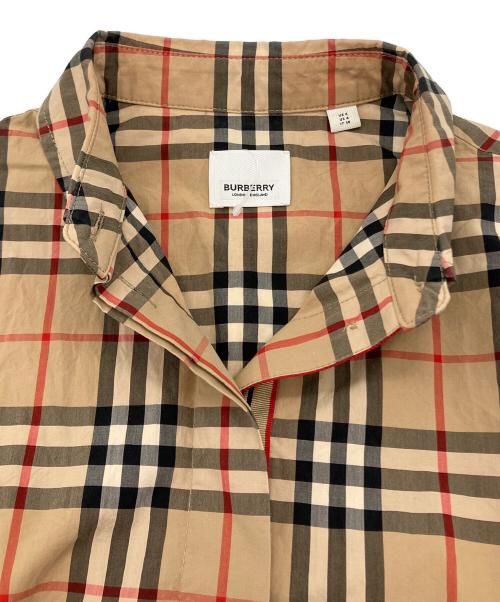 BURBERRY（バーバリー）BURBERRY (バーバリー) ノバチェック ノースリーブシャツ ブラウン サイズ:6の古着・服飾アイテム