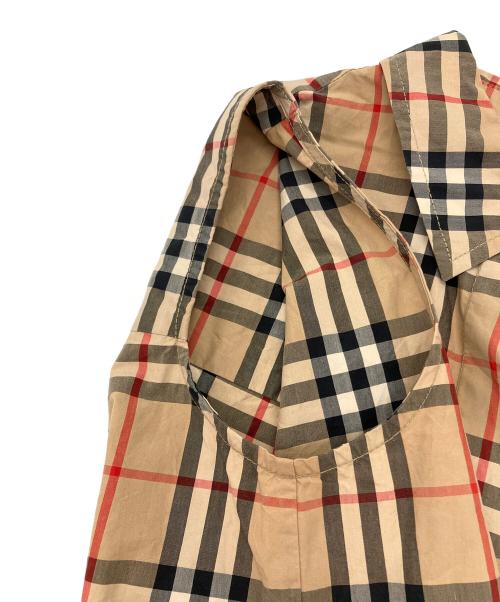 BURBERRY（バーバリー）BURBERRY (バーバリー) ノバチェック ノースリーブシャツ ブラウン サイズ:6の古着・服飾アイテム