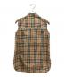 BURBERRY (バーバリー) ノバチェック ノースリーブシャツ ブラウン サイズ:6：20000円