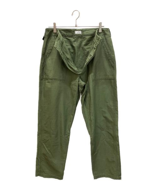 CIOTA（シオタ）CIOTA (シオタ) スビンコットンムラ糸バックサテンベイカーパンツ グリーン サイズ:5の古着・服飾アイテム