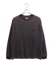CIOTA（シオタ）の古着「スビンコットン 10/- 度詰め 吊り天竺 ポケット付き ロンT」｜ブラック