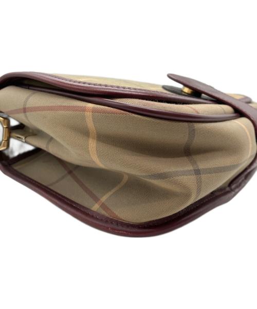 Burberry's（バーバリーズ）Burberry's (バーバリーズ) チェック柄ショルダーバッグ ブラウンの古着・服飾アイテム