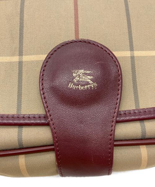 Burberry's（バーバリーズ）Burberry's (バーバリーズ) チェック柄ショルダーバッグ ブラウンの古着・服飾アイテム