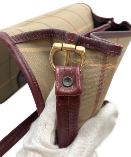 Burberry's（バーバリーズ）Burberry's (バーバリーズ) チェック柄ショルダーバッグ ブラウンの古着・服飾アイテム