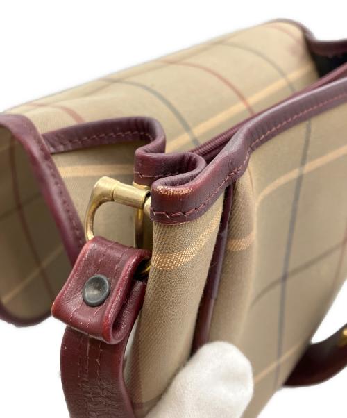 Burberry's（バーバリーズ）Burberry's (バーバリーズ) チェック柄ショルダーバッグ ブラウンの古着・服飾アイテム