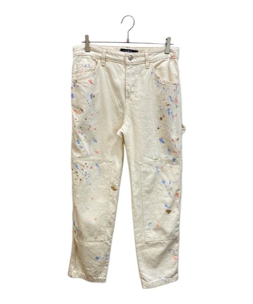 LAUREN RALPH LAUREN（ローレン ラルフ ローレン）LAUREN RALPH LAUREN (ローレン ラルフ ローレン) ペイント加工ペインターパンツ ベージュ サイズ:4の古着・服飾アイテム