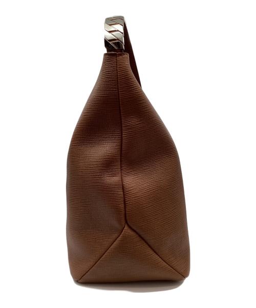 HUGO BOSS（ヒューゴ ボス）HUGO BOSS (ヒューゴ ボス) レザーショルダーバッグ ブラウンの古着・服飾アイテム