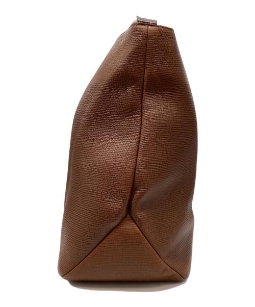 HUGO BOSS（ヒューゴ ボス）HUGO BOSS (ヒューゴ ボス) レザーショルダーバッグ ブラウンの古着・服飾アイテム