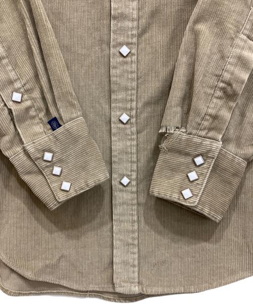 ROCKMOUNT（ロックマウント）ROCKMOUNT (ロックマウント)  コーデュロイウエスタン シャツ ベージュ サイズ:16.5-33の古着・服飾アイテム
