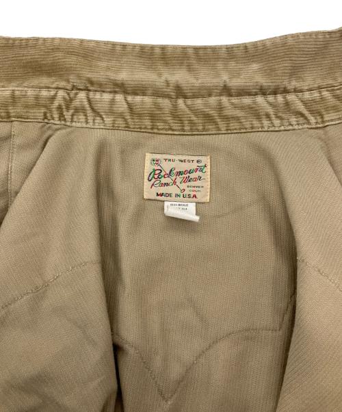 ROCKMOUNT（ロックマウント）ROCKMOUNT (ロックマウント)  コーデュロイウエスタン シャツ ベージュ サイズ:16.5-33の古着・服飾アイテム