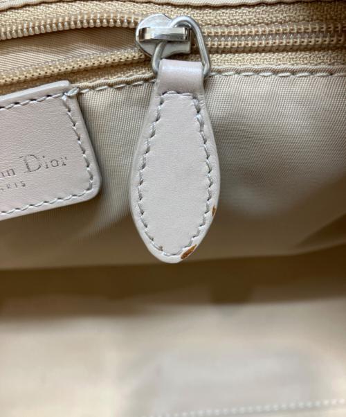 Christian Dior（クリスチャン ディオール）Christian Dior (クリスチャン ディオール) トロッター柄 ロマンティックハンドバッグ ベージュ×ブラウンの古着・服飾アイテム