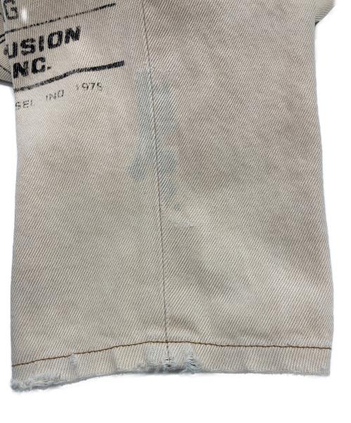 DIESEL（ディーゼル）DIESEL (ディーゼル) 刺繍プリントD-STRUKT デニムパンツ ベージュ サイズ:31の古着・服飾アイテム