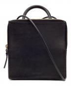 building blockビルディングブロック）の古着「LEATHER BOX BAG」｜ブラック