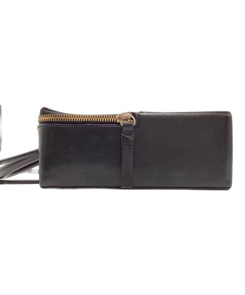 building block（ビルディングブロック）Building Block (ビルディングブロック) LEATHER BOX BAG ブラックの古着・服飾アイテム