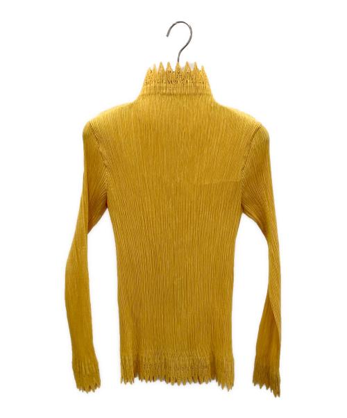 ISSEY MIYAKE（イッセイミヤケ）ISSEY MIYAKE (イッセイミヤケ) プリーツ 長袖シャツ イエロー サイズ:Lの古着・服飾アイテム