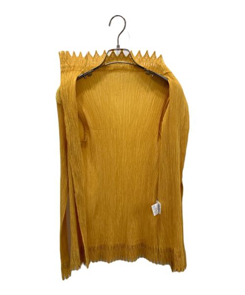 ISSEY MIYAKE（イッセイミヤケ）ISSEY MIYAKE (イッセイミヤケ) プリーツ 長袖シャツ イエロー サイズ:Lの古着・服飾アイテム