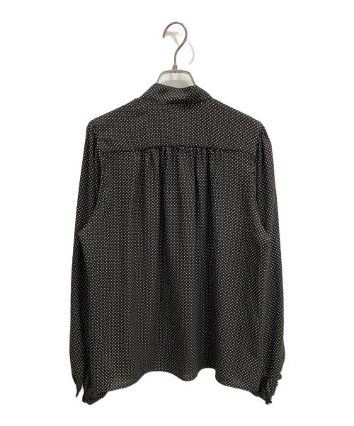 BALLSEY（ボールジィ）BALLSEY (ボールジィ) ミニドットプリント ボウタイブラウス ブラック サイズ:36の古着・服飾アイテム