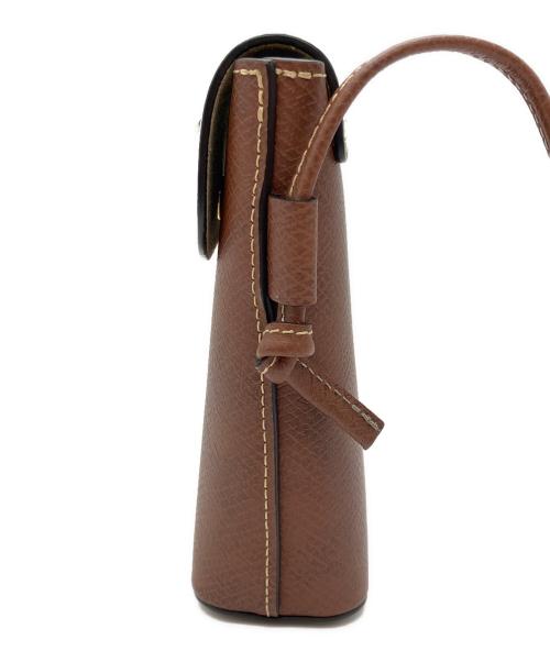 LONGCHAMP（ロンシャン）LONGCHAMP (ロンシャン) エピュレ スマートフォンケース（フラップ付き） ブラウンの古着・服飾アイテム