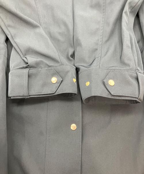 23区（ニジュウサンク）23区 (ニジュウサンク) 撥水加工ライトツイル ノーカラーコート ブラック サイズ:32の古着・服飾アイテム