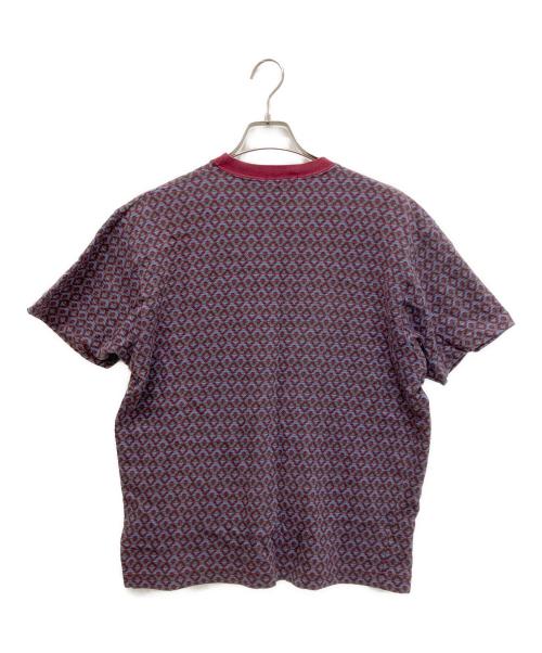 stussy（ステューシー）stussy (ステューシー) 80S ジャガードボーダーポケットTシャツ レッド×ブルー サイズ:Mの古着・服飾アイテム