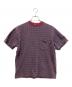 stussy（ステューシー）の古着「80S ジャガードボーダーポケットTシャツ」｜レッド×ブルー