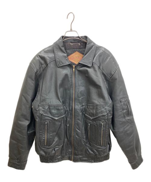 weekends（ウィークエンド）weekends (ウィークエンド) 古着レザージャケット ブラック サイズ:LXTの古着・服飾アイテム