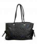 LOEWEロエベ）の古着「アナグラム ショッパー レザートートバッグ ビッグロゴ」｜ブラック
