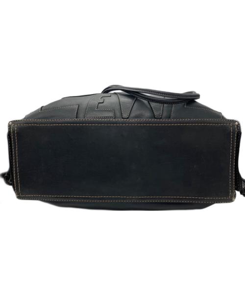 LOEWE（ロエベ）LOEWE (ロエベ) アナグラム ショッパー レザートートバッグ ビッグロゴ ブラックの古着・服飾アイテム