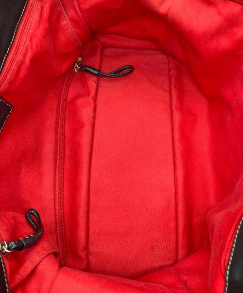 LOEWE（ロエベ）LOEWE (ロエベ) アナグラム ショッパー レザートートバッグ ビッグロゴ ブラックの古着・服飾アイテム