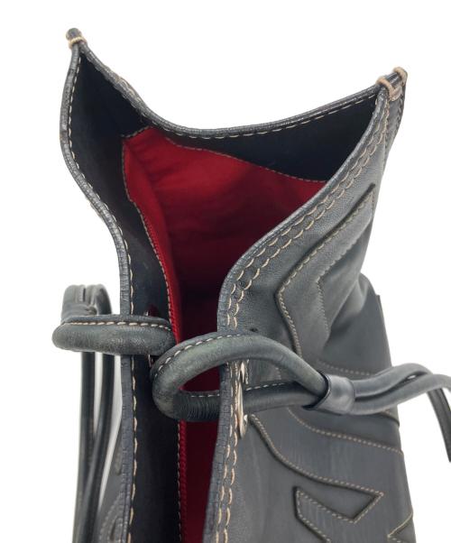 LOEWE（ロエベ）LOEWE (ロエベ) アナグラム ショッパー レザートートバッグ ビッグロゴ ブラックの古着・服飾アイテム