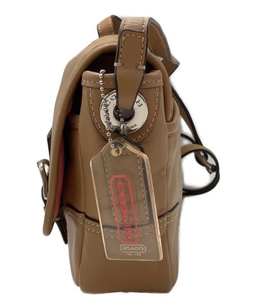 COACH（コーチ）COACH (コーチ) レザーショルダーバッグ ブラウンの古着・服飾アイテム