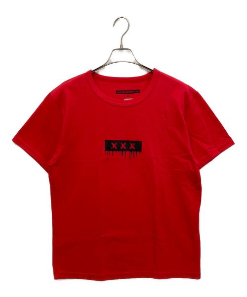 GOD SELECTION XXX（ゴッド セレクション トリプルエックス）GOD SELECTION XXX (ゴッド セレクション トリプルエックス) ダメージ加工TEE レッド サイズ:Lの古着・服飾アイテム