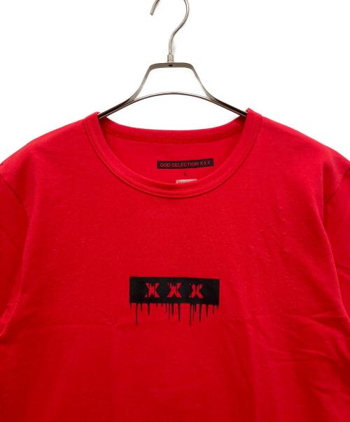 GOD SELECTION XXX（ゴッド セレクション トリプルエックス）GOD SELECTION XXX (ゴッド セレクション トリプルエックス) ダメージ加工TEE レッド サイズ:Lの古着・服飾アイテム
