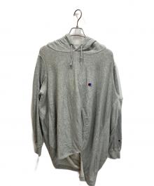 Champion REVERSE WEAVE×ANREALAGE（チャンピオン リバース ウィーブ×アンリアレイジ）の古着「ドレープパーカー」｜グレー