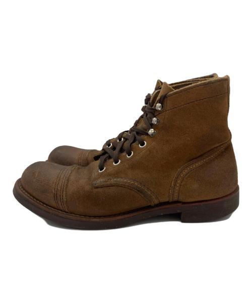 RED WING（レッドウィング）RED WING (レッドウィング) IRON RANGE BOOTS スエードレザーブーツ ブラウン サイズ:7Dの古着・服飾アイテム