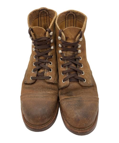 RED WING（レッドウィング）RED WING (レッドウィング) IRON RANGE BOOTS スエードレザーブーツ ブラウン サイズ:7Dの古着・服飾アイテム