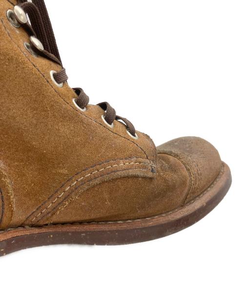RED WING（レッドウィング）RED WING (レッドウィング) IRON RANGE BOOTS スエードレザーブーツ ブラウン サイズ:7Dの古着・服飾アイテム