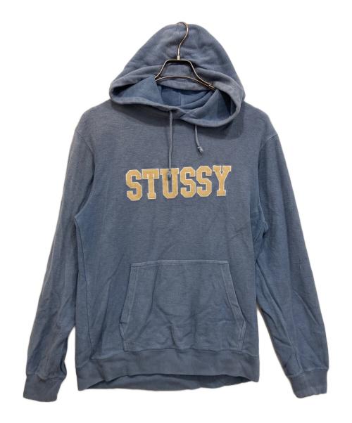 stussy（ステューシー）stussy (ステューシー) ロゴパーカー ブルー サイズ:Lの古着・服飾アイテム