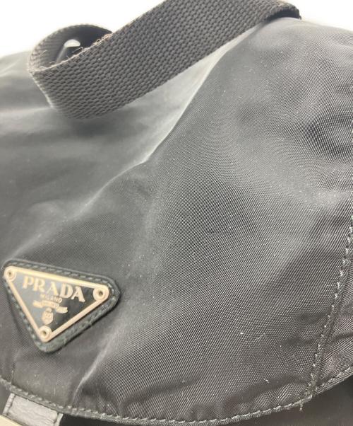 PRADA（プラダ）PRADA (プラダ) ロゴ金具 ナイロン リュック ブラックの古着・服飾アイテム