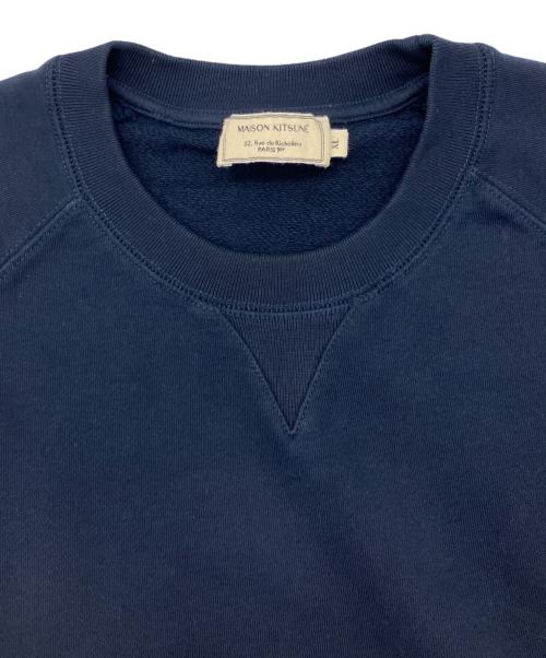 maison kitsune（メゾンキツネ）MAISON KITSUNE (メゾンキツネ) クルーネックスウェット ネイビー サイズ:ＸＬの古着・服飾アイテム